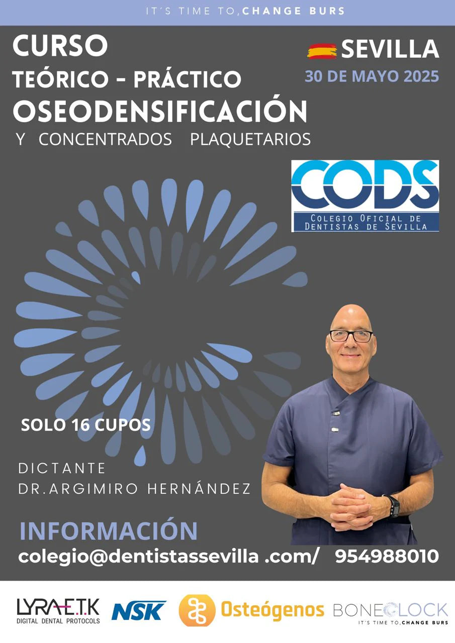 SEVILLA - Oseodensificacion y Concentrados Plaquetarios. Curso Teórico y Práctico